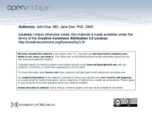 Authors John Doe MD Jane Doe Ph D Authors John Doe MD Jane Doe Ph D