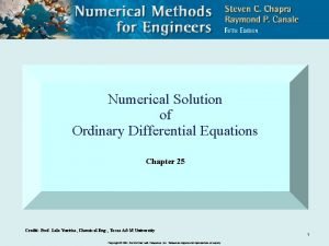 Numerical Solution of Ordinary Differential Equations Chapter 25