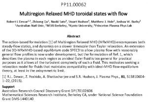 PP 11 00062 Multiregion Relaxed MHD toroidal states