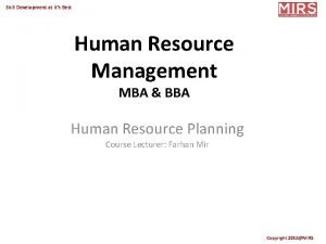 Skill Development at its Best Human Resource Management