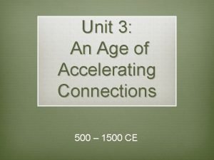 Unit 3 An Age of Accelerating Connections 500