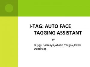 ITAG AUTO FACE TAGGING ASSISTANT by Duygu Sarkaya