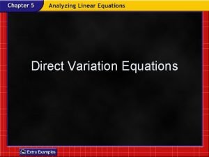 Direct variation slope