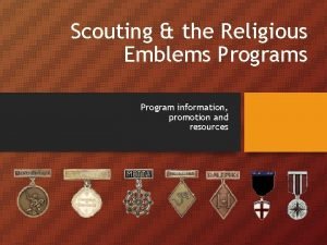 Scouting the Religious Emblems Program information promotion and
