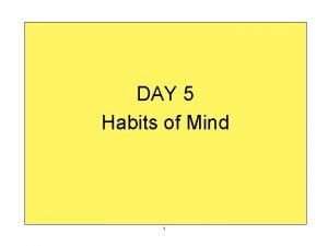 5 habits of mind