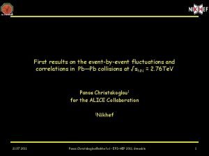 First results on the eventbyevent fluctuations and correlations
