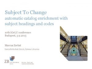 Catalog enrichment Catalog enrichment