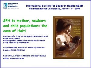 International society for equity in health