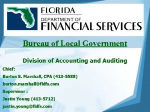 Bureau of Local Government Division of Accounting and