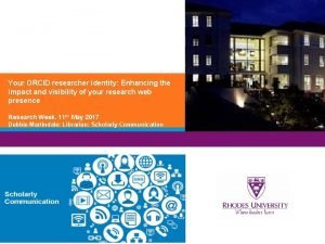 Research impact and researcher identity