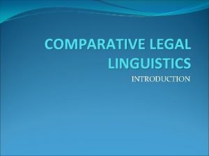 Legal linguistics