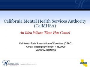 California mental health services authority