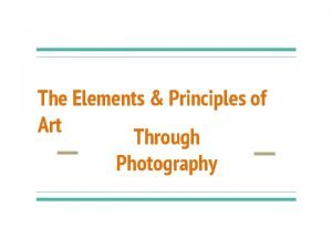 Elements of art photography