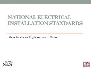 National electrical installation standards