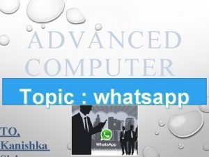 Introduction to whatsapp