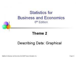 Statistics for Business and Economics 6 th Edition
