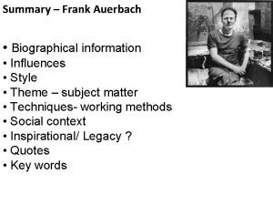 Frank auerbach