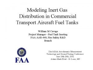 Modeling Inert Gas Distribution in Commercial Transport Aircraft