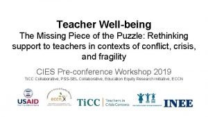 Teacher Wellbeing The Missing Piece of the Puzzle