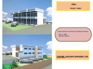 Objectives of commercial building