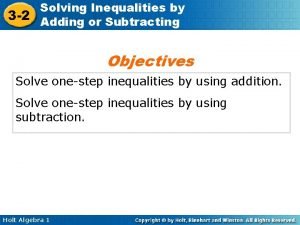 Adding and subtracting inequalities