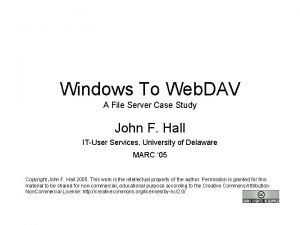 Windows To Web DAV A File Server Case