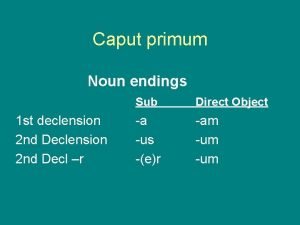 Caput declension