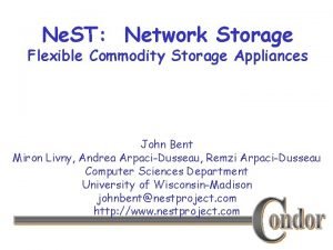 Ne ST Network Storage Flexible Commodity Storage Appliances