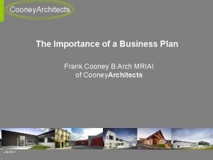 Architects business plan