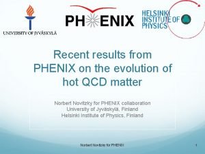 Recent results from PHENIX on the evolution of