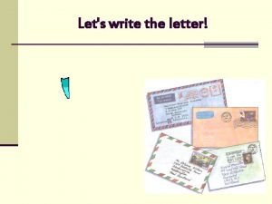 How to write informal letter How to write informal letter