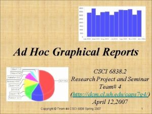 Ad Hoc Graphical Reports CSCI 6838 2 Research