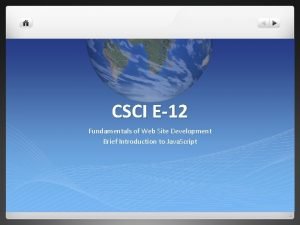 Csci e 12 fundamentals of website development