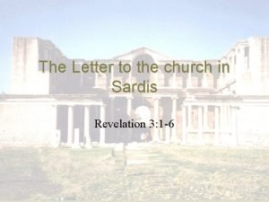 Letter to sardis revelation