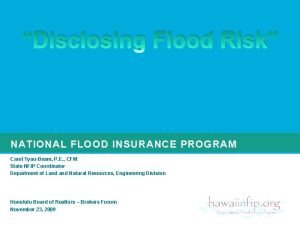 Hawaii flood hazard assessment tool