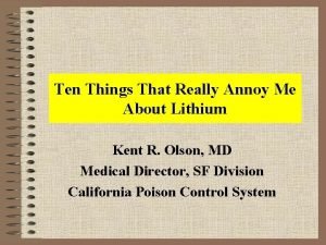 Ten Things That Really Annoy Me About Lithium