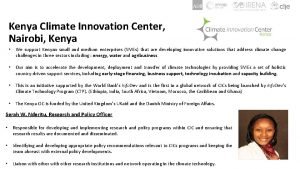Kenya climate innovation center