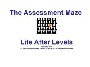 The Assessment Maze Life After Levels November 2015