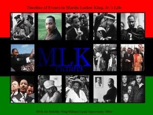 Martin luther king timeline of events