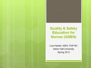Qsen competencies Qsen competencies