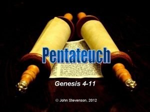 Genesis 4 11 John Stevenson 2012 Genesis 3