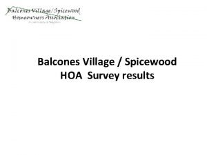 Balcones village hoa