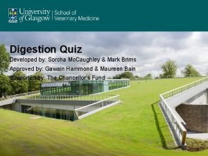 Digestion Quiz Developed by Sorcha Mc Caughley Mark