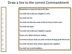 1st commandment drawing
