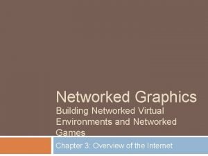 Networked Graphics Building Networked Virtual Environments and Networked