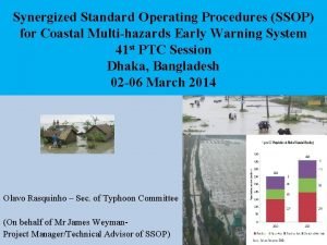 Synergized Standard Operating Procedures SSOP for Coastal Multihazards