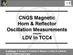 CNGS Magnetic Horn Reflector Oscillation Measurements using the