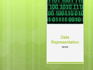 Data Representation N 4N 5 Learning Intention By