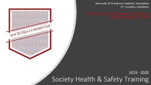 University of St Andrews Students Association SSC Societies