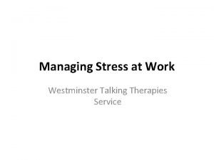 Talking therapies westminster